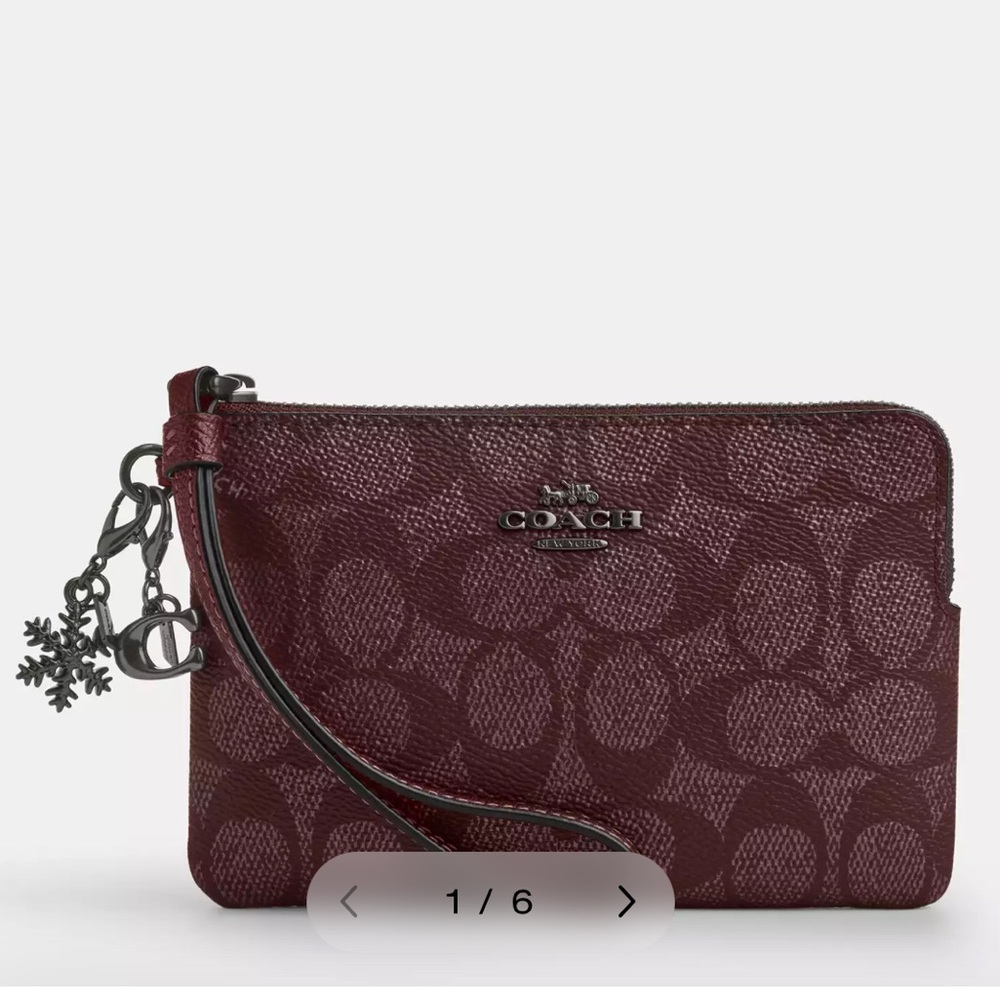Coach NWT Boxed Burgundy Wristlet - Picture 3 of 5